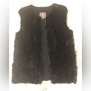 Double D Ranch black fur vest